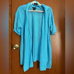 Lane Bryant short sleeve light blue sweater